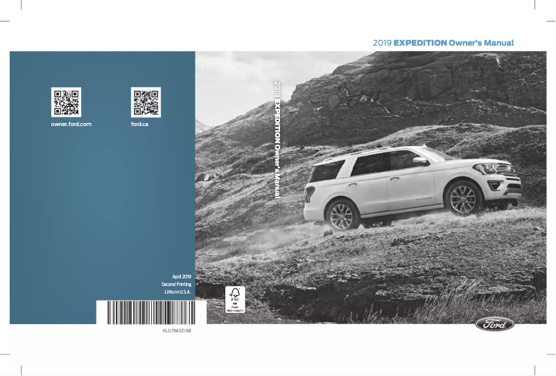 Page n°1 - Manuel utilisateur Ford Expedition (2019)