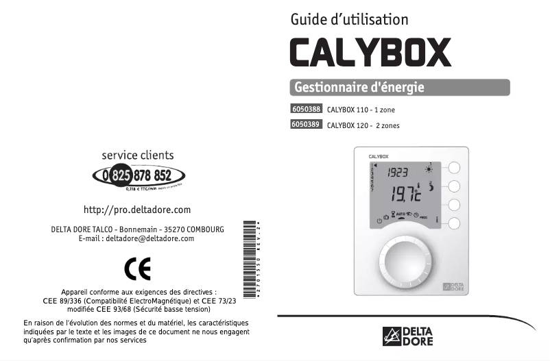 Image de la première page du manuel de l'appareil Calybox 110