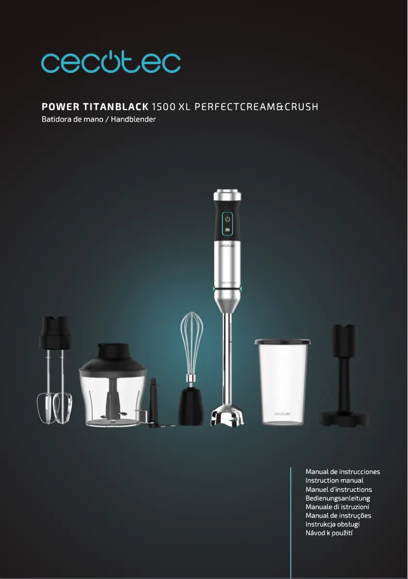 Image de la première page du manuel de l'appareil Power Titan 1500 XL PerfectCream&Crush