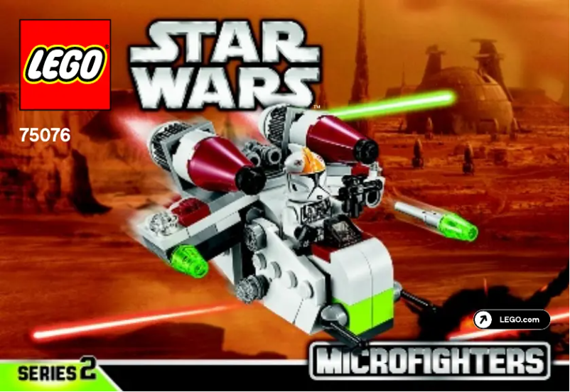 Page 1 de la notice Manuel utilisateur Lego Star Wars 75076