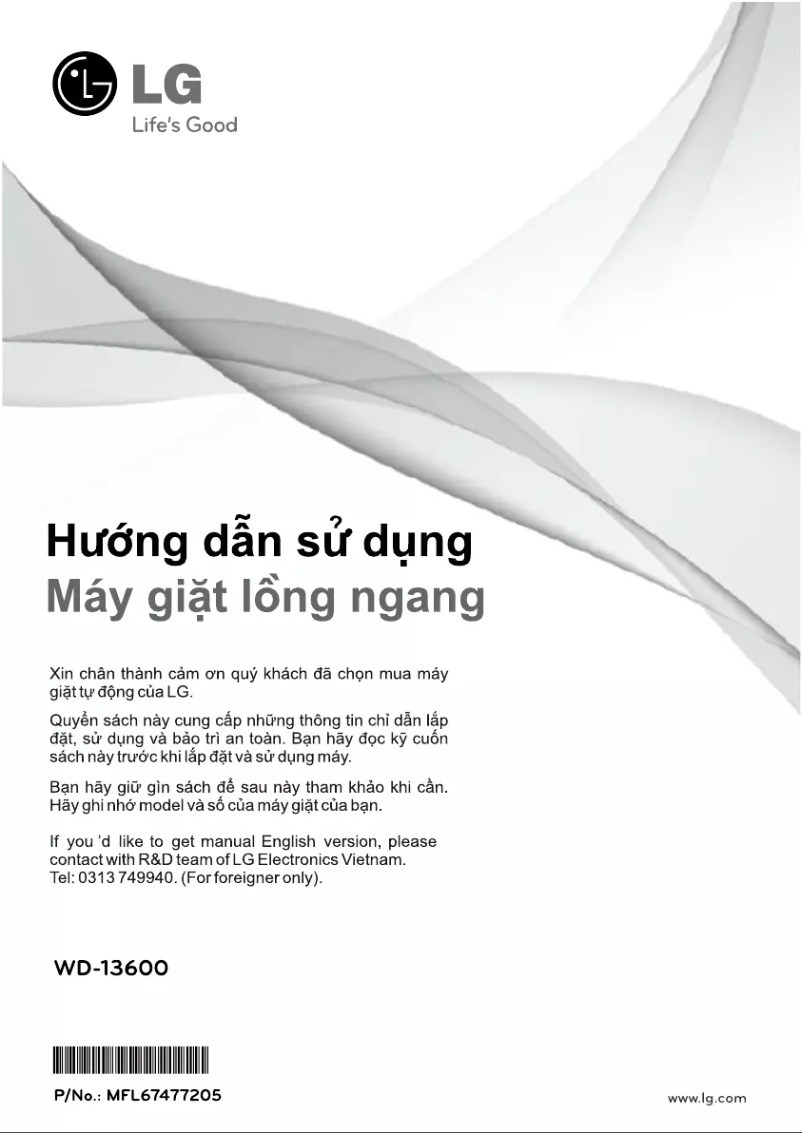 Página 1 del manual Manual de usuario LG WD-13600