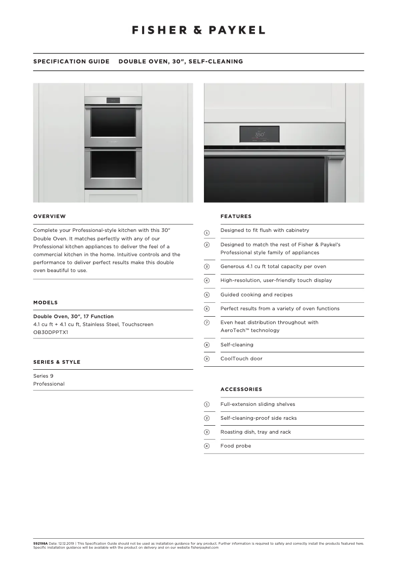 Image de la première page du manuel de l'appareil OB30DPPTX1