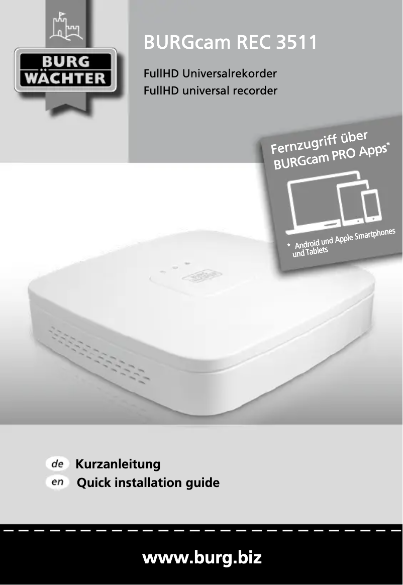 Página 1 del manual Manual de usuario Burg Wächter BURGcam REC 3510