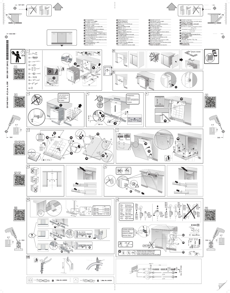 Page 1 de la notice Guide d'installation Neff S51M63X7EU