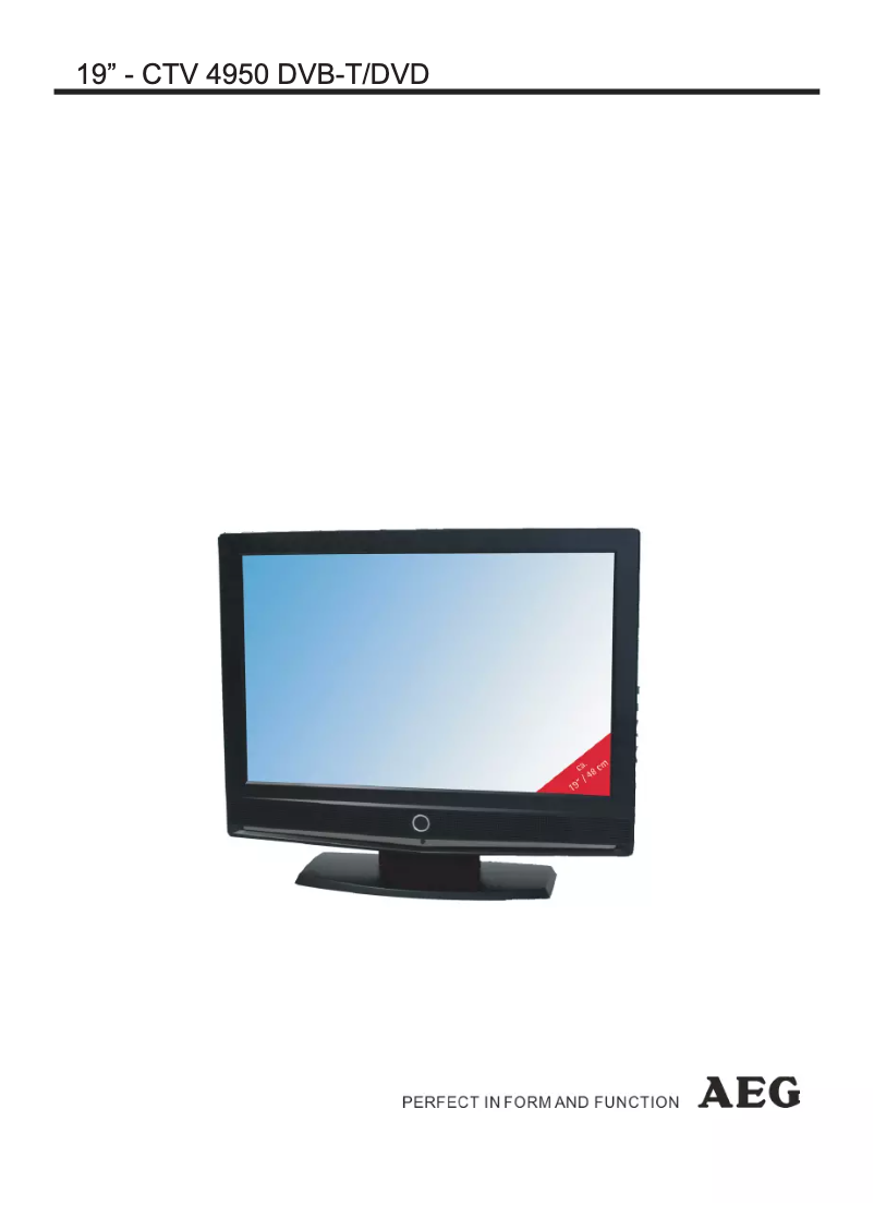Page 1 de la notice Manuel utilisateur AEG CTV 4950