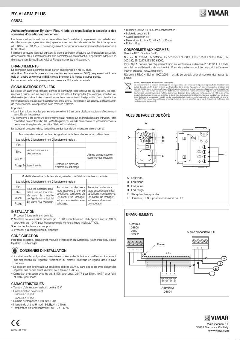 Page 1 de la notice Manuel utilisateur Vimar 31528.G