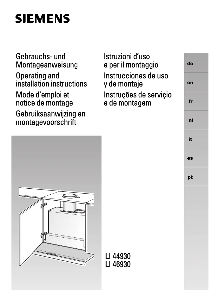 Page 1 de la notice Mode d'emploi Siemens LI46930