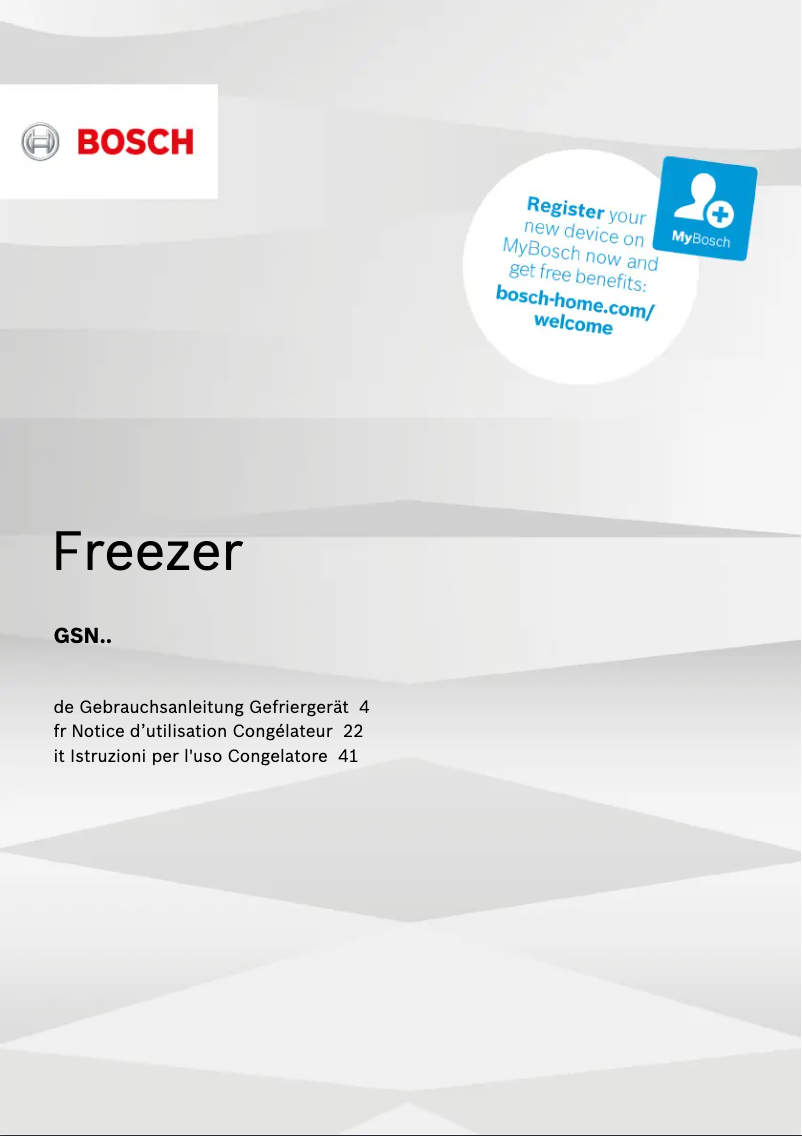 Page 1 de la notice Manuel utilisateur Bosch GSN58AW30H