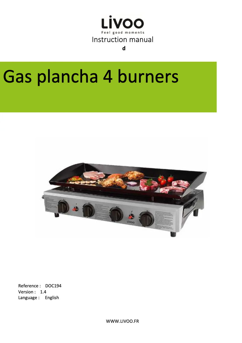 Page 1 of the manual User Manual Livoo DOC194