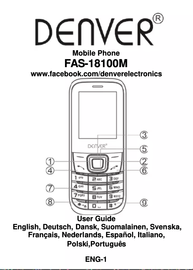 Image de la première page du manuel de l'appareil FAS-18100M