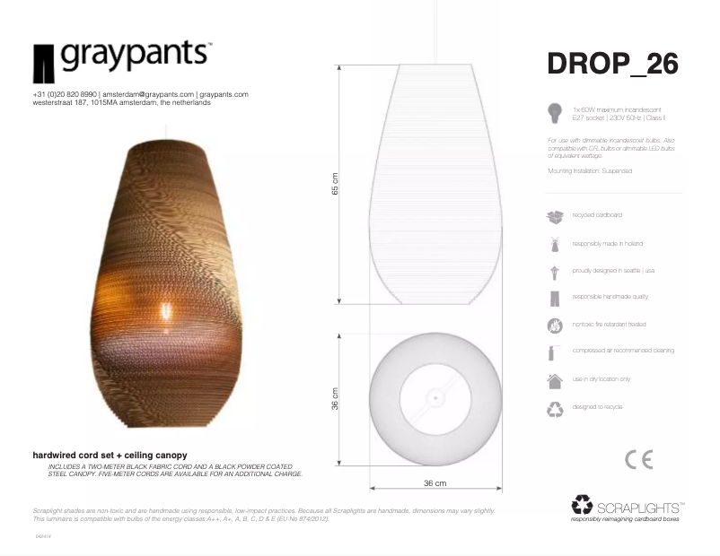 Página 1 del manual Manual de usuario Graypants Drop 18