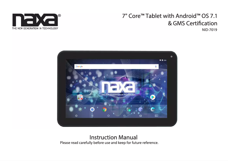 Page 1 de la notice Manuel utilisateur Naxa NID-7019