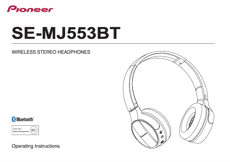 Image de la première page du manuel de l'appareil SE-MJ553BT-K