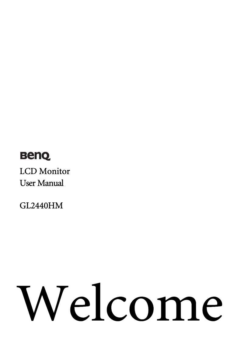 Image de la première page du manuel de l'appareil GL2440HM