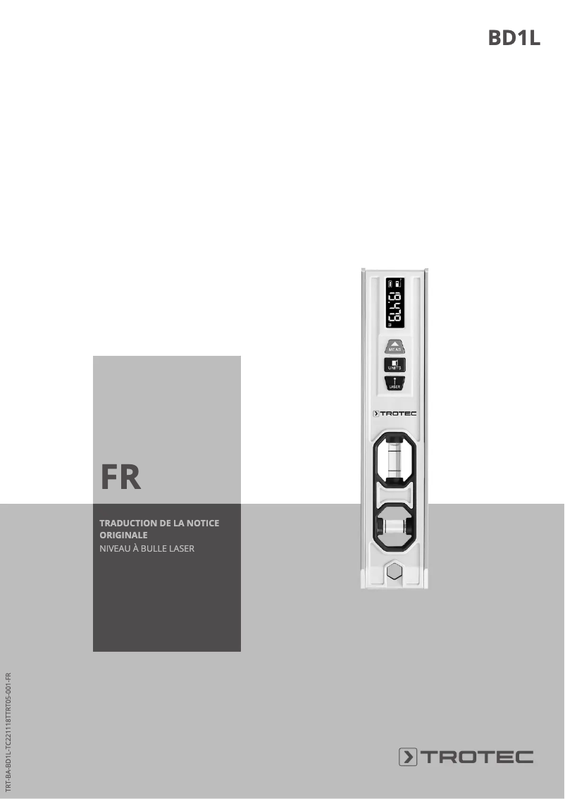 Página 1 del manual Manual de usuario Trotec BD1L
