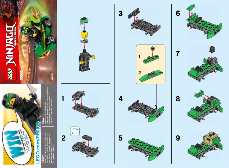 Page 1 de la notice Manuel utilisateur Lego Ninjago 30532