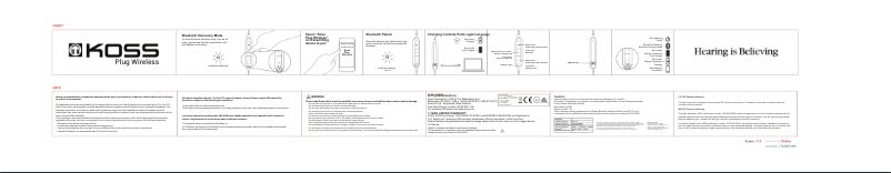 Page 1 de la notice Manuel utilisateur Koss Plug Wireless