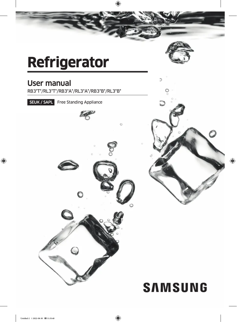 Page n°1 - Manuel utilisateur Samsung RB34T672EBN