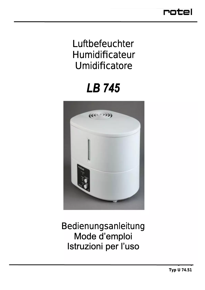 Imagen de la primera página del manual del dispositivo LB 745