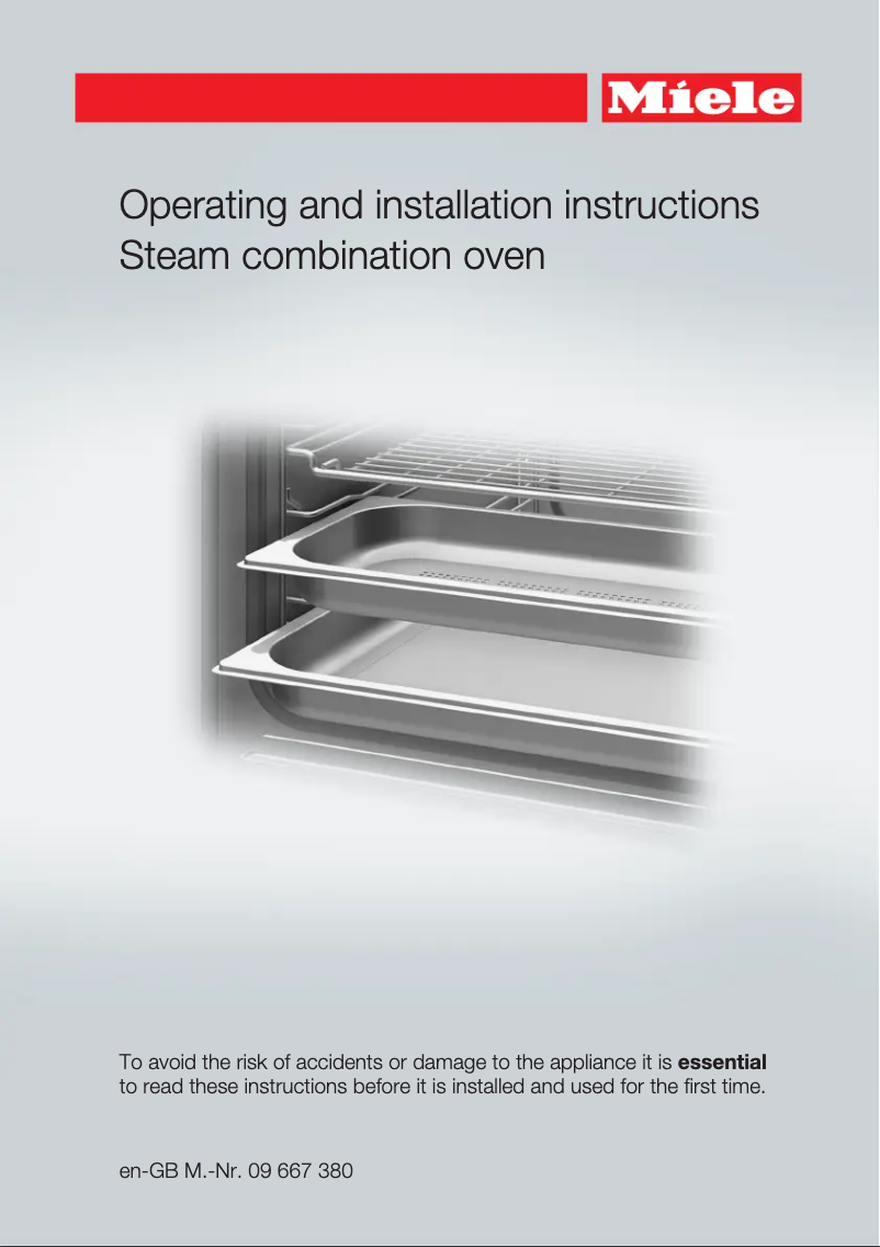 Page n°1 - Manuel utilisateur Miele DGC 6660 XXL OB
