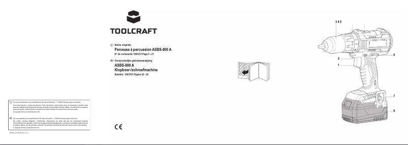 Page 1 de la notice Manuel utilisateur Toolcraft ASBS-800