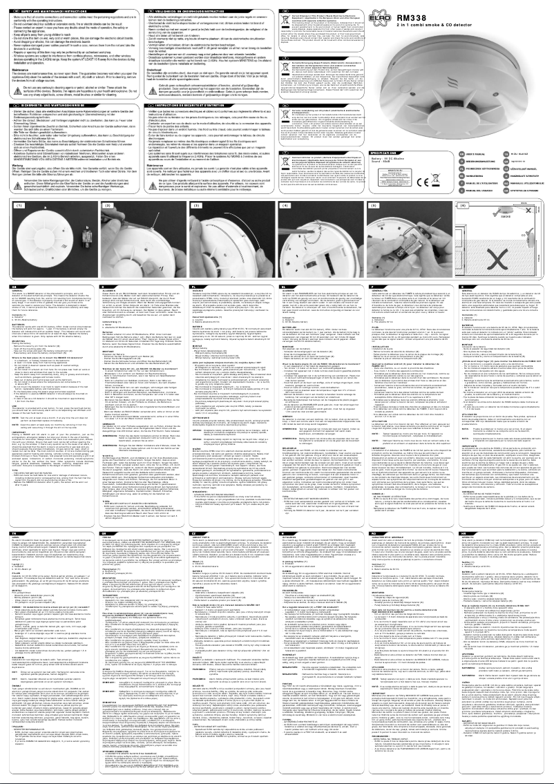 Page n°1 - Manuel utilisateur Elro RM338