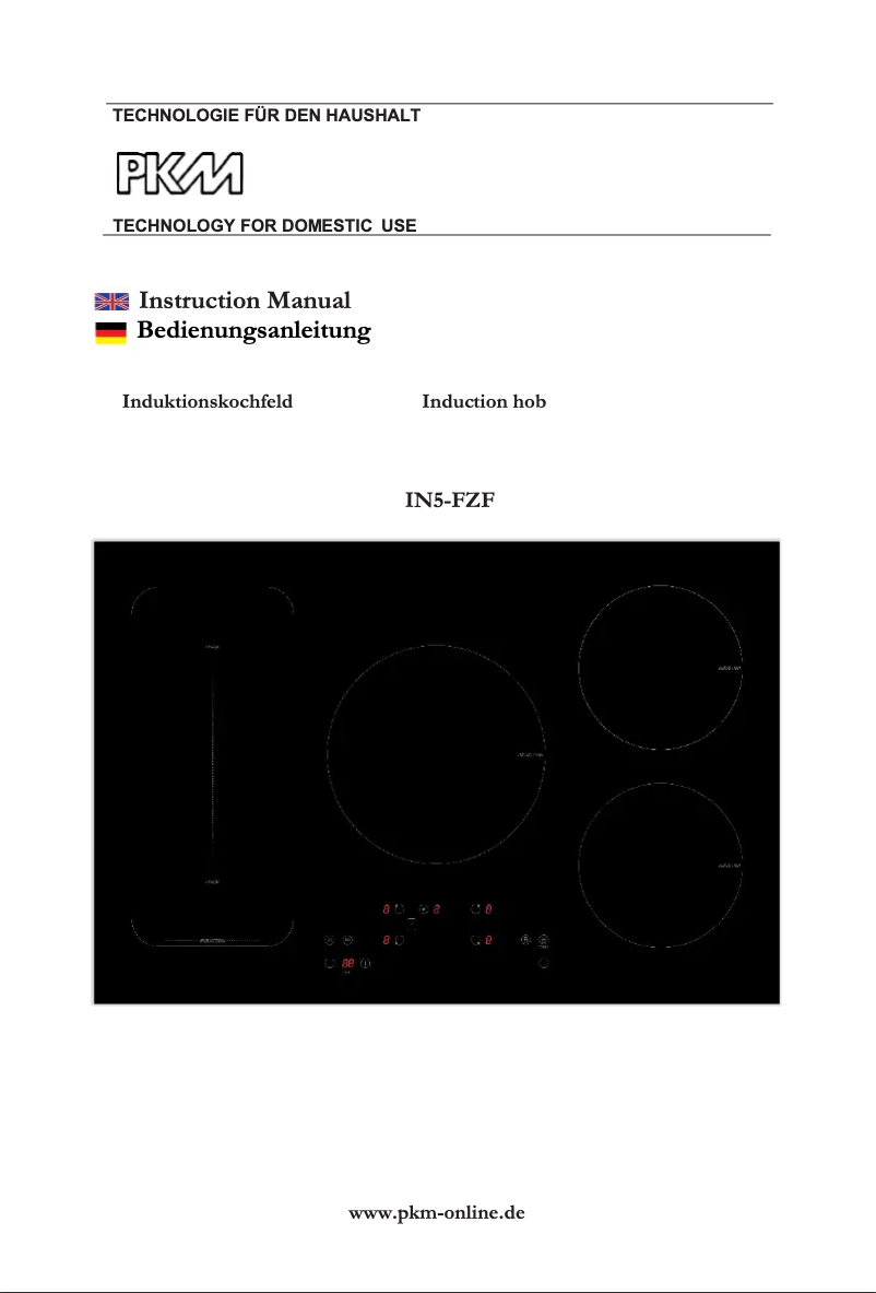 Page 1 de la notice Manuel utilisateur PKM IN5-FZF
