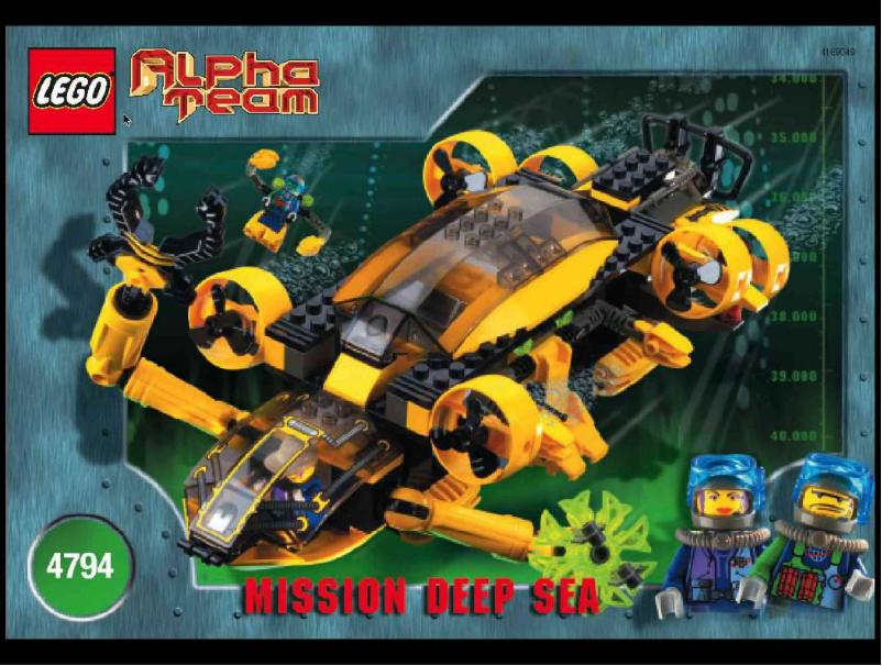 Page 1 de la notice Manuel utilisateur Lego Alpha Team Command Sub