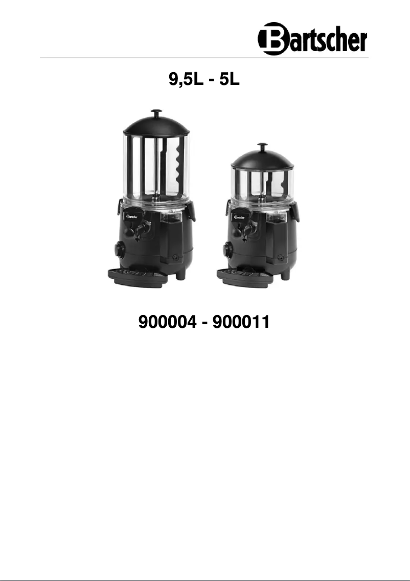 Page n°1 - Manuel utilisateur Bartscher 900011