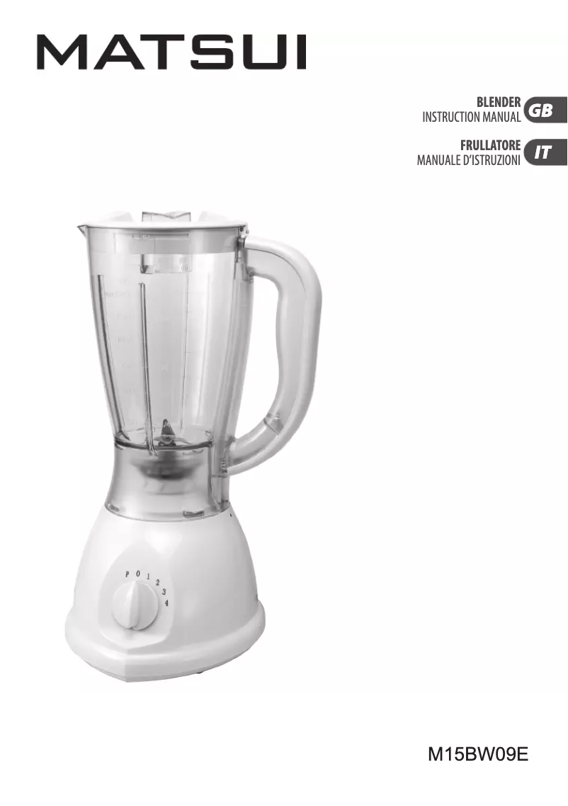Página 1 del manual Manual de usuario Matsui M15BW09E