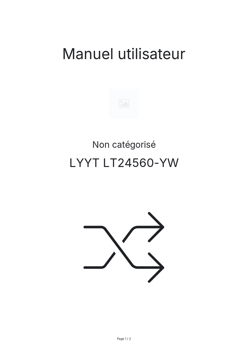 Page n°1 - Manuel utilisateur LYYT LT24560-YW