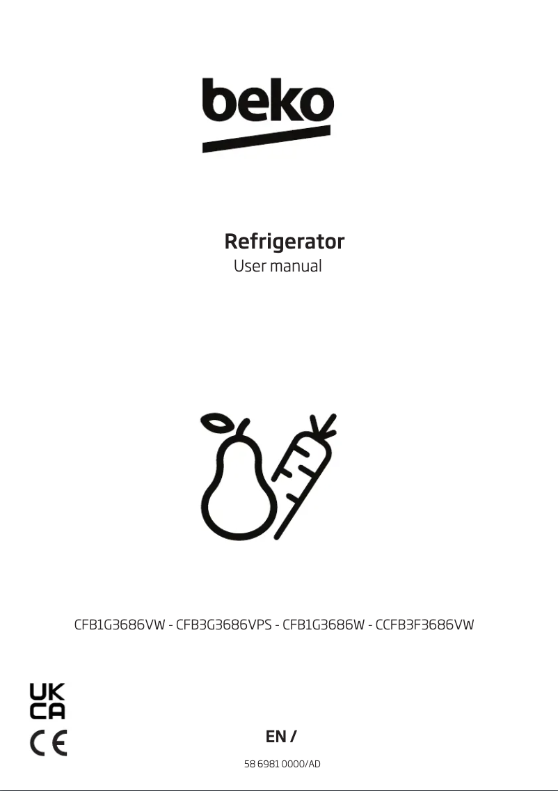 Image de la première page du manuel de l'appareil CFB1G3686W