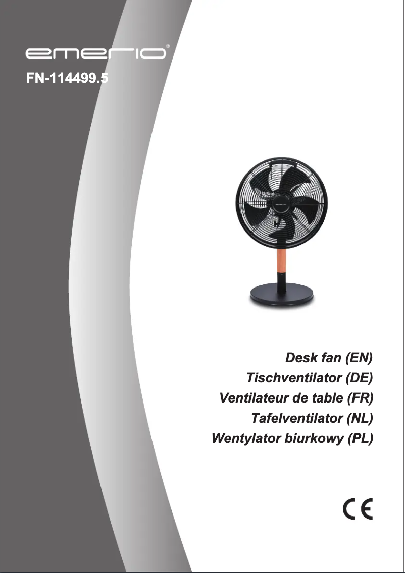 Page 1 de la notice Manuel utilisateur Emerio FN-114499