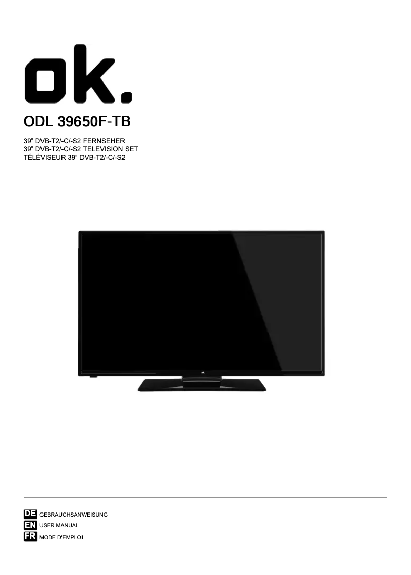 Image de la première page du manuel de l'appareil ODL 39650F-TB