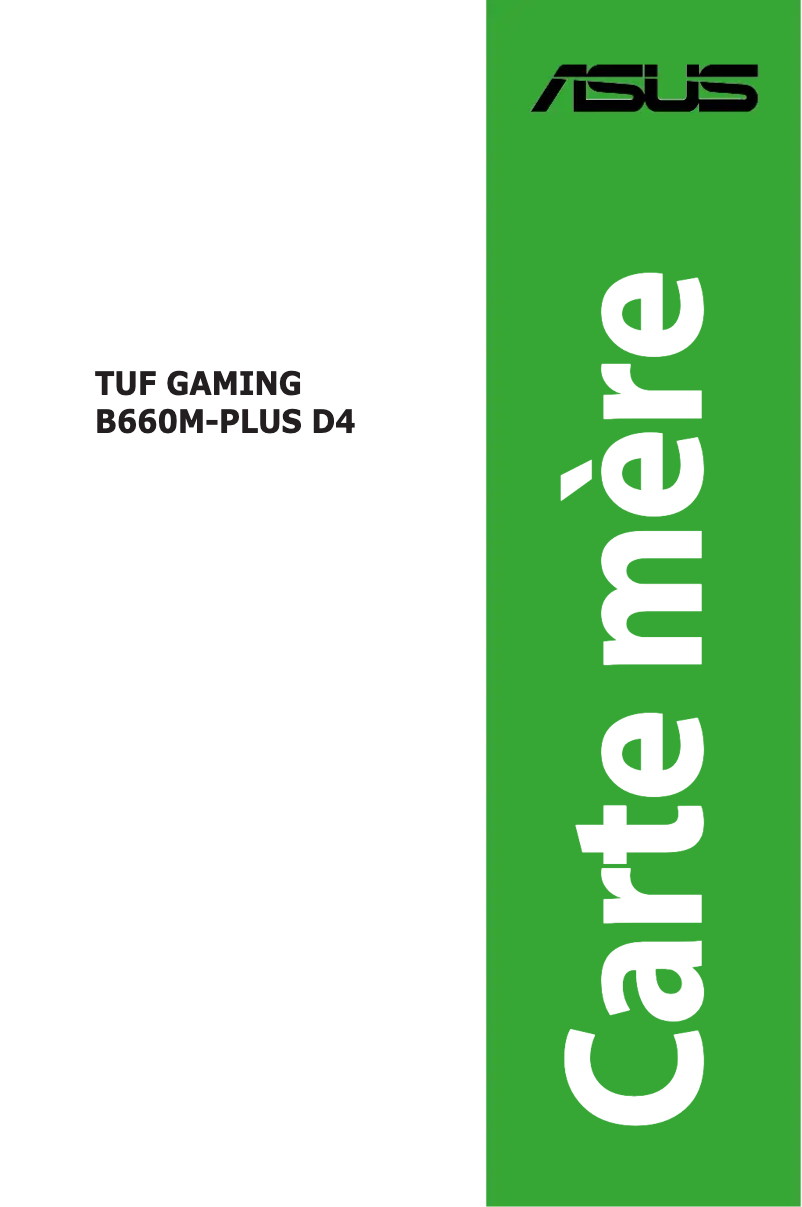 Page 1 de la notice Manuel utilisateur Asus TUF Gaming B660M-PLUS D4