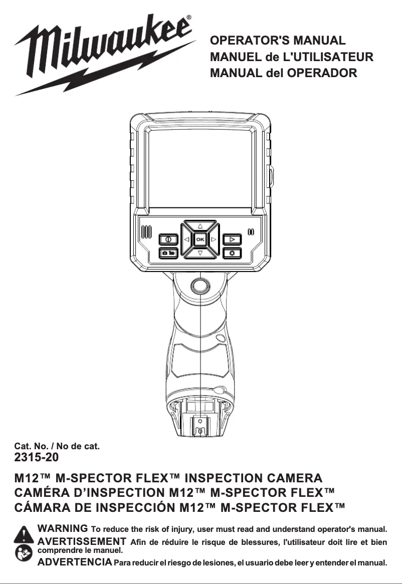 Page 1 de la notice Manuel utilisateur Milwaukee 2315-21
