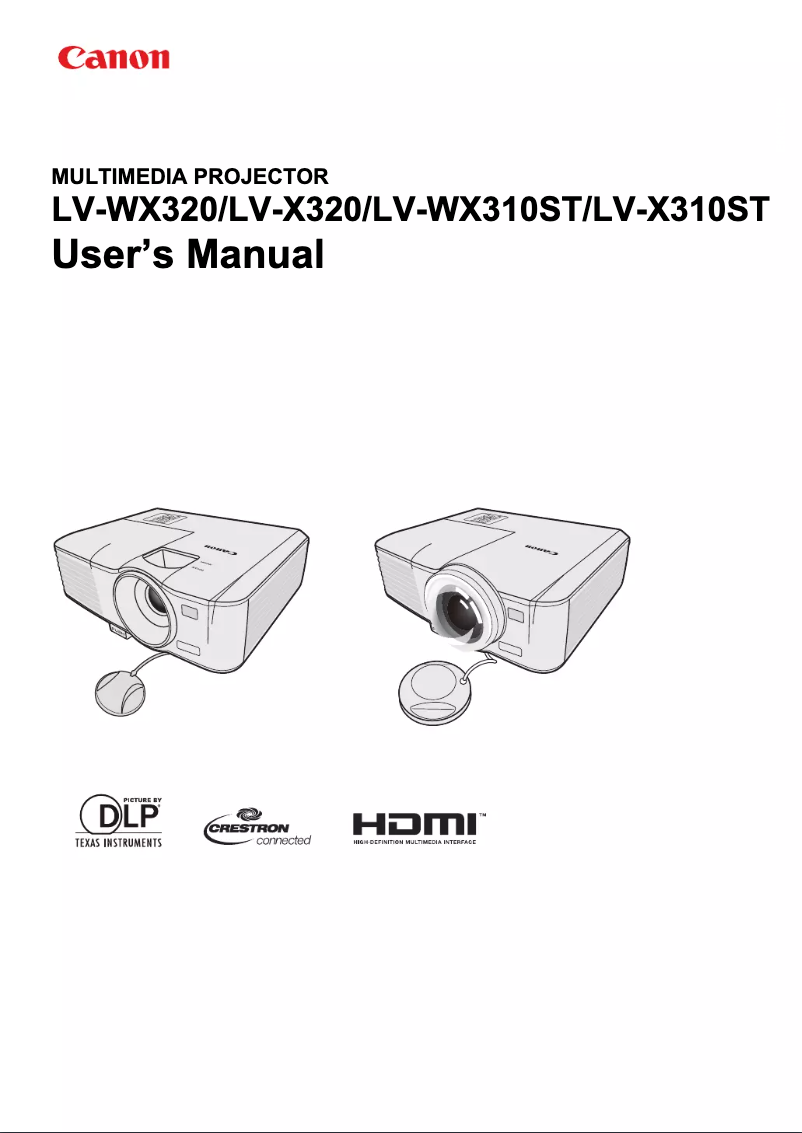 Image de la première page du manuel de l'appareil LV-X320