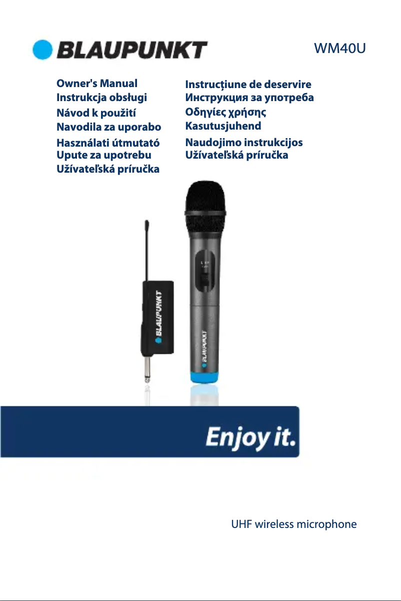 Page n°1 - Manuel utilisateur Blaupunkt WM40U