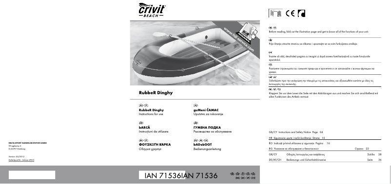 Page 1 de la notice Manuel utilisateur Crivit IAN 71536