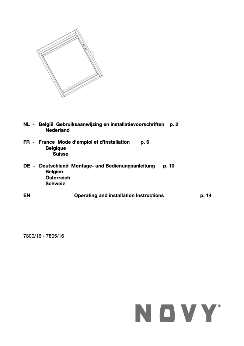 Page 1 de la notice Manuel utilisateur Novy Head'Line 7800