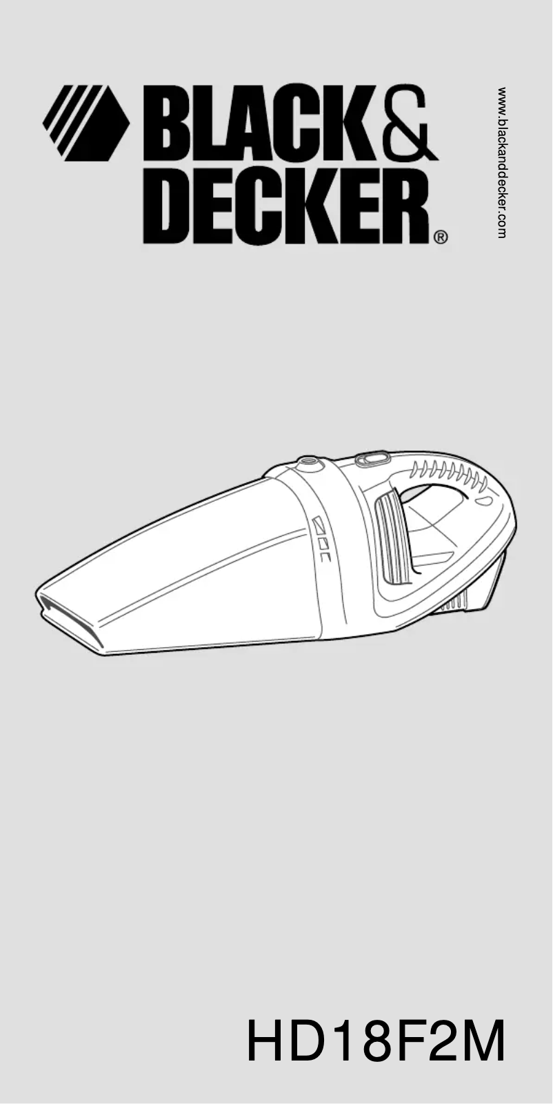 Page n°1 - Manuel utilisateur Black & Decker Dustbuster HD18F2M