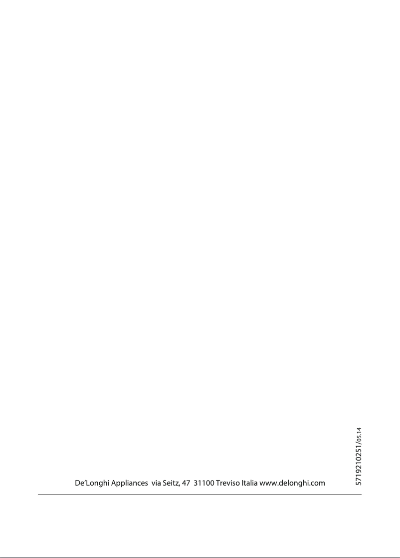 Page n°1 - Manuel utilisateur DeLonghi Colombina XL135.20