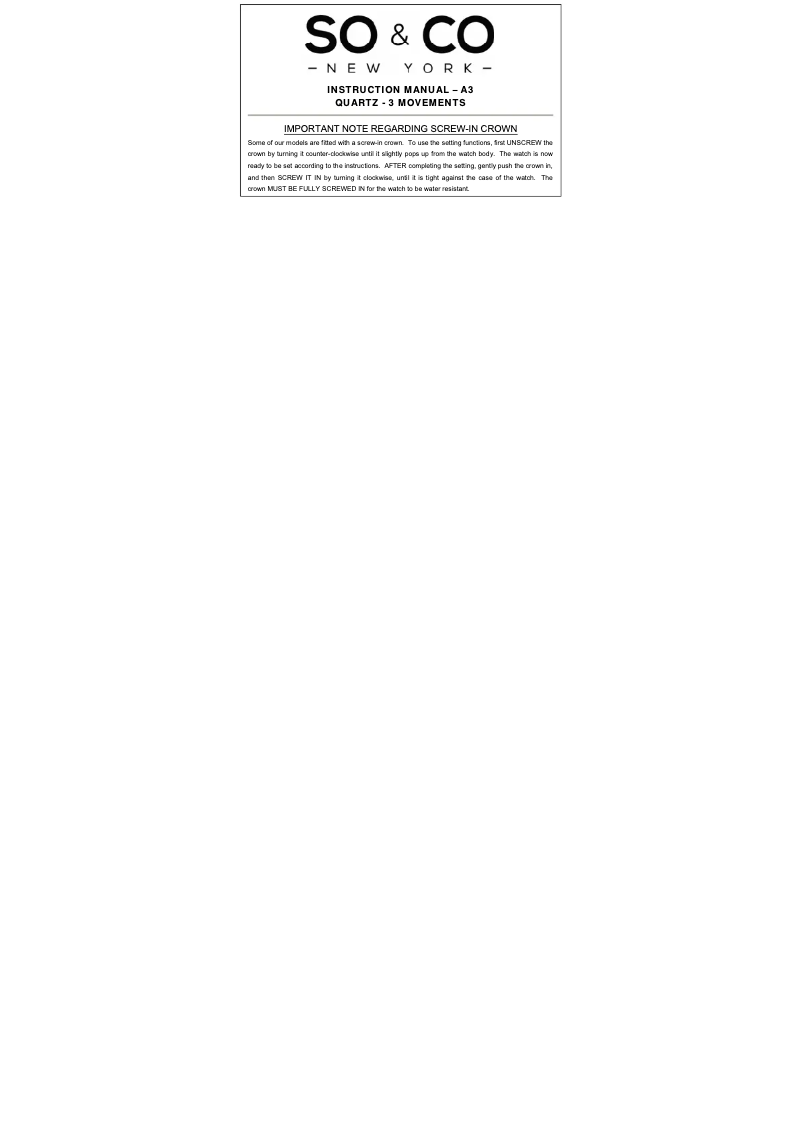 Page n°1 - Manuel utilisateur So & Co Chelsea 5240