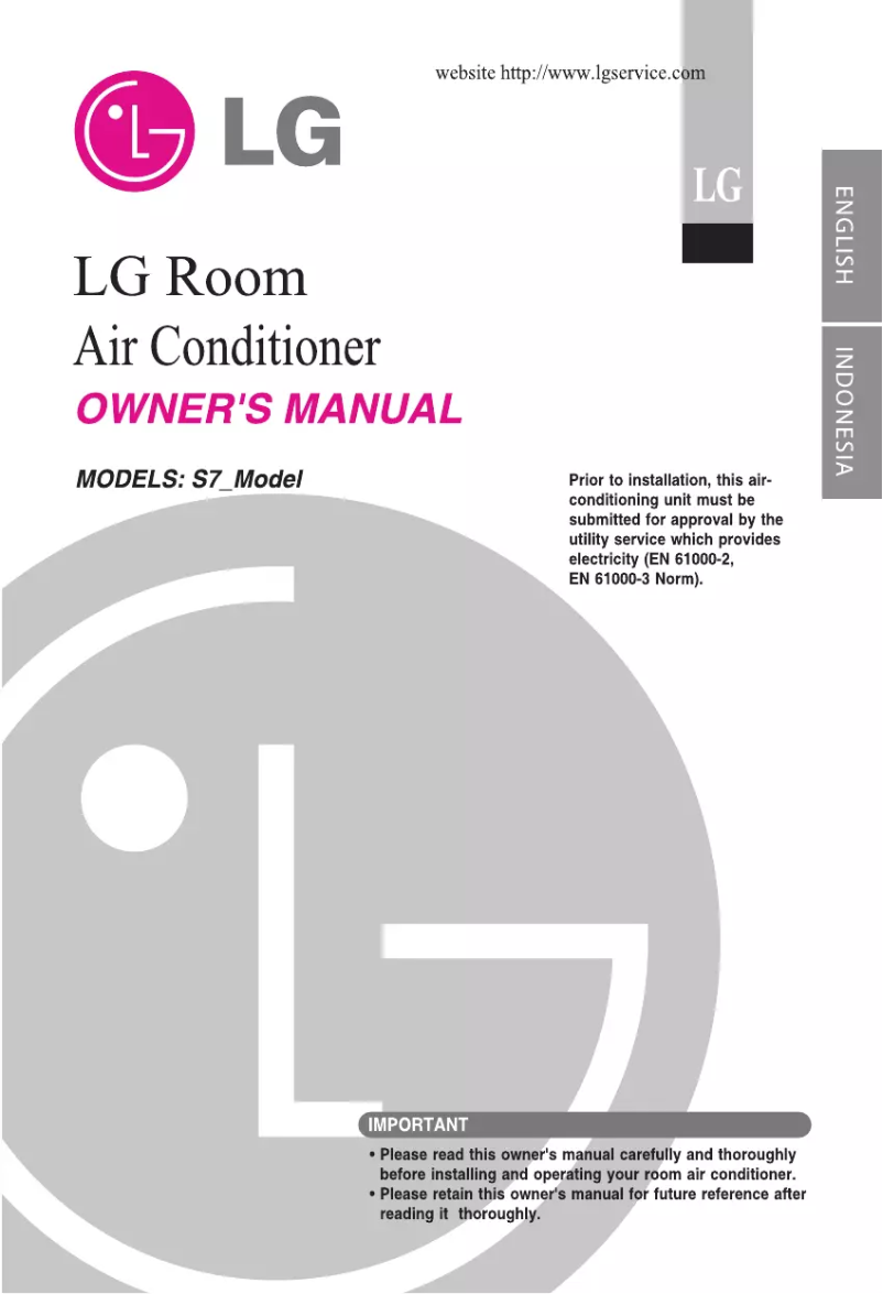 Page n°1 - Manuel utilisateur LG CN12LCR-1