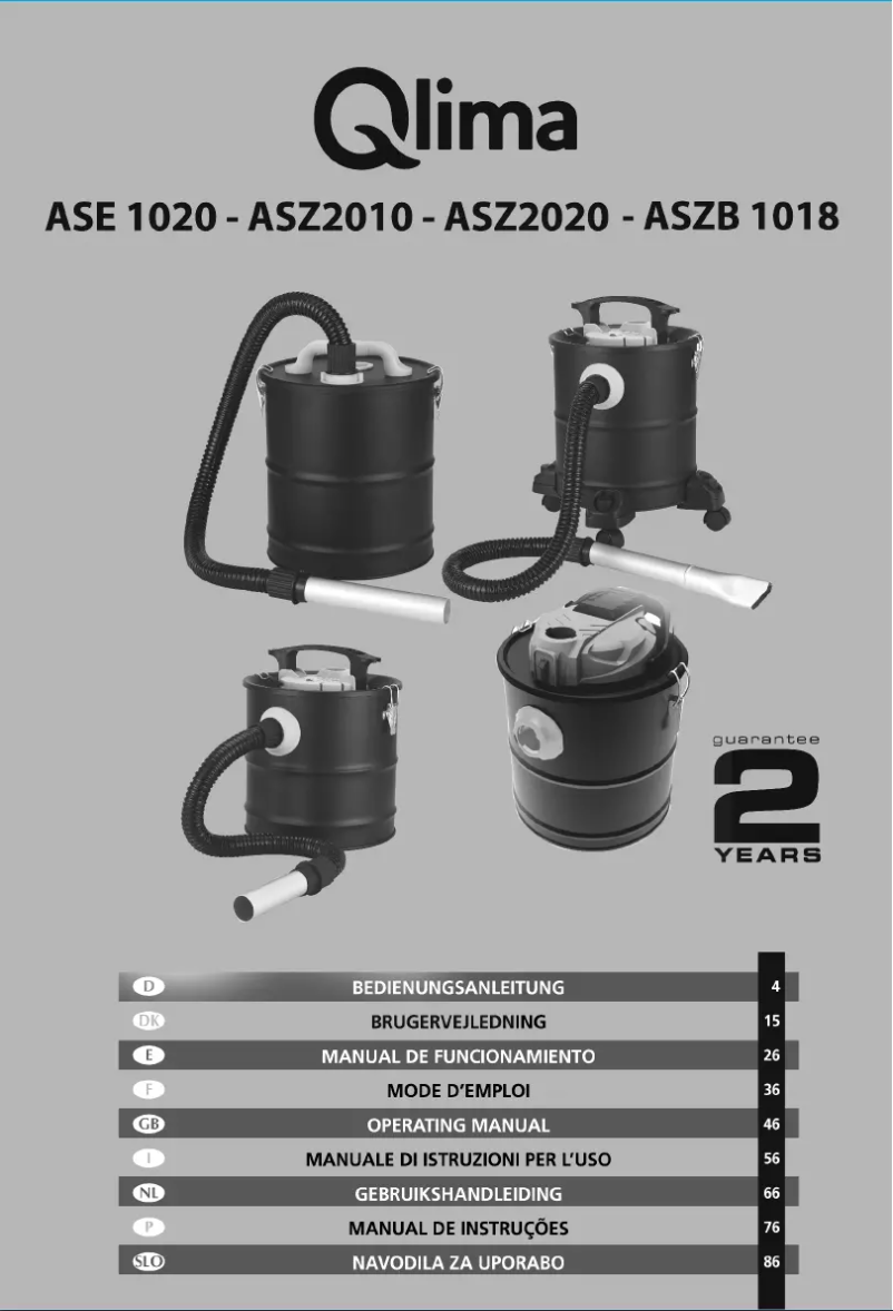 Page 1 de la notice Manuel utilisateur Qlima ASZ2020