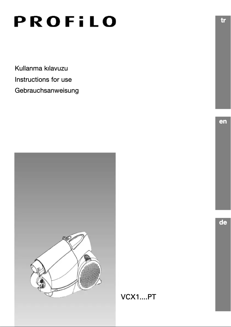 Page 1 de la notice Manuel utilisateur Profilo VCX1PT2000