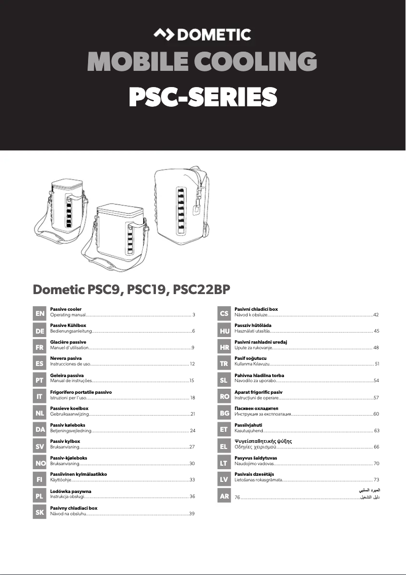 Página 1 del manual Manual de usuario Dometic PSC 22