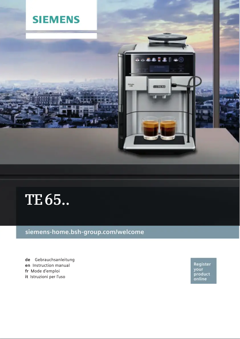 Page n°1 - Manuel utilisateur Siemens TE654509DE