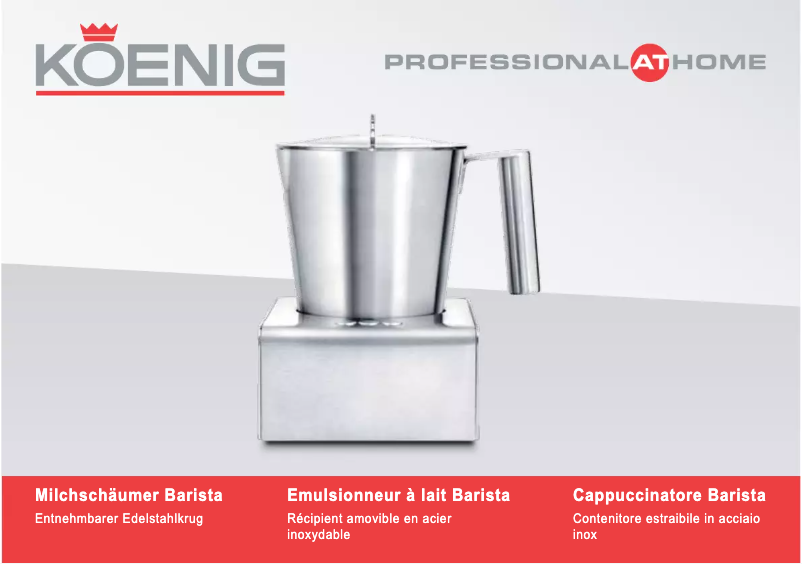Image de la première page du manuel de l'appareil Barista B02141