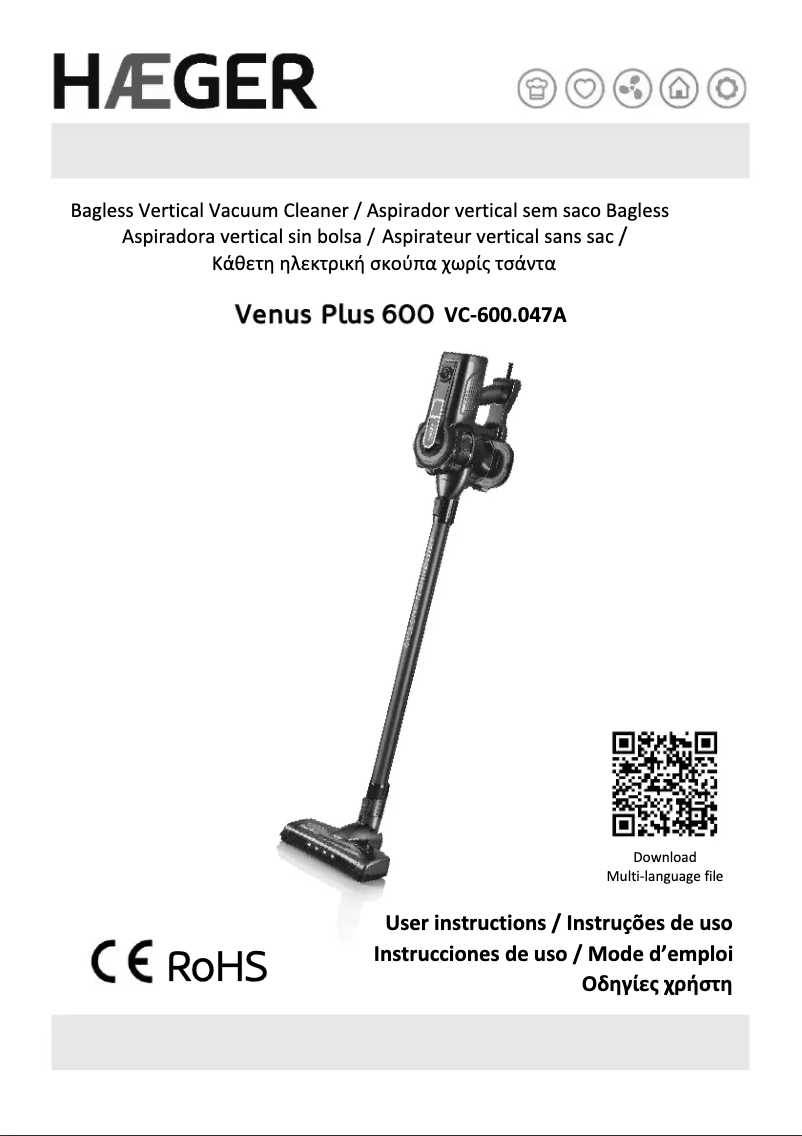 Image de la première page du manuel de l'appareil Venus Plus 600 VC-600.047A